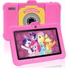 TABTIVI Tablet per bambini da 7 pollici, RAM 3+5, ROM 64 GB (TF CARD 128 GB),Android 13, Google Certificated, Kids Software Pre-Installed, rosa