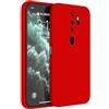 Topme Cover per OPPO A9 2020 / OPPO A5 2020 (6.5 Inches) Custodia Case, Protezione Della Pelle Della Custodia in Silicone Tpu - Rosso Cina
