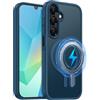 MOBESV Cover Magnetica per Samsung Galaxy A16 5G 6,7 Pollici, Custodia Compatibile con MagSafe, Cover Traslucida Opaca Posteriore Sottile Antiurto, Blu Reale