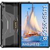 OUKITEL Rugged Tablet RT1, Batteria 10000mAh Android 11 Tablets Indistruttibile, 4GB + 64GB 128 GB Espandibili Tablet 10.1 Pollici in Offerta Robusto PC, 16MP Camera, 4G Dual SIM, Face ID, Arancia