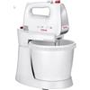 MPM MMR-20Z Impastatrice per Pasticceria con Ciotola Rotante 3 L, senza BPA, 5 Velocità + Turbo, Aste e Gancio per Impastare in Acciaio Inox, Bianco, 750W