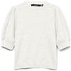 VERO MODA Vmdoffy 2/4 O-Neck Pullover Ga Noos Maglione Lavorato a Maglia, Biancaneve/Dettagli: Melange, S Donna