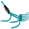 GARDENA Sarchiatore-Rastrello combisystem: pratico attrezzo da giardino 2 in 1, nero turchese, One Size, materiali di alta qualità (03165-20)
