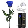 Yamonic Rosa Stabilizzata Regalo Mamma, Vera Rosa Eterna con Collana Mom,Regalo Compleanno Mamma, Rosa Eterna Stabilizzata con Steli,Regali Donna Natale San Valentino