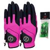 Zero Friction Junior - Guanti da golf sintetici per mano sinistra, confezione da 2, taglia unica, rosa