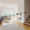 BRILONER - Set completo di binari, 6x spot LED, lampade, orientabili, sistema di luci a binario per soffitto, binario per faretti, lampada a soffitto, plafoniera, faretto, 3 m, nero