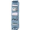Compactor Nordic Color Portatutto 6 Livelli, Tessuto, Blu Baltico, 30x30x128 cm