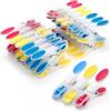 AiQInu 30 Pezzi Mollette per Bucato, Plastica Clothes Pegs con Silicone Antiscivolo, Molletta Multicolore Non Lascia Segni per Biancheria Intima Pantaloni T Shirts