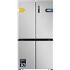 Cecotec Frigorifero Americano 4 Porte Inox da 490 L CoolMarket 4D 490 Inox E. Altezza 183 cm, larghezza 91 cm, basso consumo, motore inverter Plus, Fast Cooling e Fast Freezing, Total NoFrost