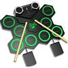 CNAPXAIA Batteria Elettrica - 9 Pads Silicone Set Batteria Elettronica con Incorporati Altoparlanti | Bluetooth | Pedaliera, Ideale Regalo Batteria Bambini per Compleanno e Natale