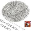 SWTYExt Catena Acciaio Inox 8M 1,2mm Catene Catena Delimitazione Catenella Catena Antitaglio per Catena Antifurto Catena Bidoni Dell'immondizia Sollevamento Recinzione