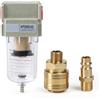 DewinLVD Filtro Aria Compressa, Filtro Condensa Compressore 1/4 Separatore Acqua Separatore D'olio con Attacco Rapido per Compressore Regolatore di Pressione
