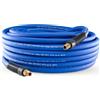 Poppstar Tubo per aria compressa in PVC ibrido 20 m, diametro interno 9,2 mm, beccuccio in ottone 1/4, 20 bar, blu
