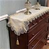RONGER Runner da Tavolo in Pizzo Ricamato Runner da Tavolo Moderno E Minimalista E Tovaglia da Ricamo per Tovaglia da Ricamo Mobile TV (S151,40X200cm)