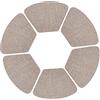 Banemi Tovagliette Tavolo Set da 6 Pezzi Tovaglietta Asilo Bimbo Vinile Poliestere Settore Motivo bambù 48x33cm (Beige Giallo)