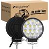 Willpower Faro LED Trattore 10cm 42W Faretto LED Luci di Lavoro Auto