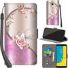 PHINIENLAND Cover per Samsung Galaxy J6 2018 Case PU Pelle Custodia [Kickstand] [Chiusura magnetica] [Slot per Schede], Portafoglio Flip Custodia per Samsung J6 2018,Rosa