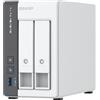 QNAP Server NAS Tower TS-216G con Cortex-A55, 4 GB RAM e Senza Unità di Archiviazione (Bianco) - TS-216G