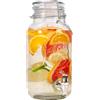 SUPERBUTELKI.PL Distributore di Bevande con Rubinetto Antigoccia - Dispenser per Bevande d'acqua in Vetro con Coperchio - Distributore per Limonata da 4 litri