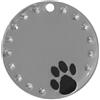 A.Z. Pet Production Medaglietta cane tonda strass con zampina
