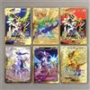Carte Collezionabili Metallo Oro Stile Pokemon Pikachu Charizard Mewtwo Arceus