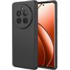 SEAHAI Cover per Realme 12 PRO 5G/Realme 12 PRO+ Plus 5G, Custodia Ultra Sottile in Silicone Liquido Gel Morbida con Design Dell'airbag Antiurto, Elegante Matte TPU Bumper Case Cover - Nero