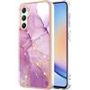 SEAHAI Cover per Samsung Galaxy A54 5G, Custodia Protettiva Ultra Sottile ed Elegante in Silicone TPU Flessibile, Glitter Modelli Colorful Cover Antiurto Case - Viola chiaro