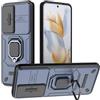 SEAHAI Cover per Honor 90 5G, [Militare Antiurto] Cornice Paraurti in Silicone Ultra Sottile PC Rigido Custodia, con Protezione Fotocamera e Supporto Kickstand, Blu
