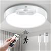Homelist Plafoniera LED Soffitto con Sensore di Movimento, Senza Fili Lampadario Bagno, Lampada LED Ricaricabile da 8000 mAh Batteria, Lampadari Moderno per Cameretta, Cucina, Balcone, Garage
