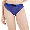 Calvin Klein Slip Bikini Modellanti Donna High Waist con Pizzo, Blu (Dazzling Blue), S