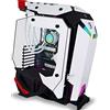 KEDIERS Case PC -ATX Tower Gaming Computer Case con vetro temperato (bianco)