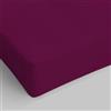 Italian Bed Linen Lenzuolo Sotto MAX COLOR con Angoli Elasticizzati da 25 cm Letto Piazza e Mezza Francese 140x200 cm, 100% Cotone Made in Italy - Tinta Unita PRUGNA