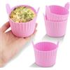 JasCherry Stampi per Muffin in Silicone Riutilizzabili, 6 Pezzi Antiaderenti Stampi Uova Friggitrice Ad Aria, Pirottini per Friggitrice ad Aria, Coppette Cupcake, Friggitrice ad Aria Teglia