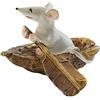 Top Collection Top Collezione Miniature Fairy Garden e terrario Topi Canottaggio Barca Statua (Set di 3)