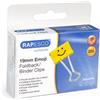 Rapesco 1351 Molle/Clips Fermacarte 19 mm, Giallo Vivace, Confezione da 20