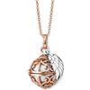 Engelsrufer ERN-ER23-20-XS-R - Collana da donna in argento sterling con ciondolo a sfera sonora in madreperla, chiusura a moschettone, senza nichel, dimensioni: 45 + 5 cm, 50 cm, Argento sterling,