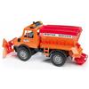 bruder 02572 - MB Unimog servizio invernale con spazzaneve, veicoli, spazzaneve, spazzaneve, camion sgrigliatore