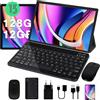Dghrti 2025 Newest Tablet 10 Pollici Android 13 Tablets 12GB RAM + 128GB ROM (1TB TF) Octa-Cores 2.0Ghz, 8000mAh, WiFi 5G+2.4G, BT 5.0, GPS, 8MP+5MP, Corpo in Metallo con Custodia, Tastiera e Mouse, Nero