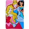 CARTOON Plaid Principesse Disney per bambini 100 x 150 cm coperta in pile 100% morbido poliestere 210 gsm