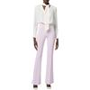 ELISABETTA FRANCHI TUTA IN GEORGETTE E CREPE CON PIPING - TU04251E2 - burro