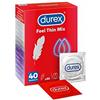 Durex Preservativi Feel Thin Contatto Comfort Mix 20 Ultra Sottili Assortiti 20 Extra Lubrificati Pacco Grande 40 Pezzi
