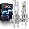 KATUR H7 LED Lampadine Per Fari, H7 LED Lampadina 26000LM 6000K Bianco 500% Luminosità Senza Ventola Impermeabile Mini Formato Plug and Play Kit Di Conversione Alogena, Confezione Da 2