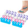 vcsjw 8 separatori per dita dei piedi, in silicone, separatore per unghie, piastra lisciante e correttori, separatore per dita dei piedi, separatore per unghie dei piedi e dita ripetibile, per