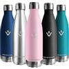 Jiobbo Vikaster Bottiglia termica, 500ml Borraccia, Borraccia acciaio inox Mantiene Caldo per 12 Ore/Freddo 24 Ore, Borracce Senza Perdite, Borraccia Adatto Bambini, Adulto, Scuola, Outdoor