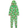MINECRAFT Pile Pigiama Intero Ragazzo con Cappuccio Tuta Intera - Regalo Bambino (Verde/Multicolore, 7-8 Anni)