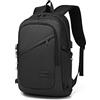 KONO Zaino Uomo Porta PC da 15.6 Pollici per Laptop con USB, Zaino da Viaggio Antifurto per Lavoro, Scuola, Aereo, Viaggio Outdoor (Nero)