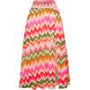 Kate Kasin Gonne estive boho casual lunghe da donna con spacco stampato A-line gonne, Bianco con colore blu, M