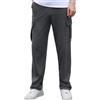 Crewhpo Pantaloni Sportivi Uomo in Cotone Pantaloni della Tuta Larghi Pantaloni Jogging con 4 Tasche Pantaloni Palestra Vita Elastica Sweatpants Pantalone Gamba Drittain Grigio Scuro M