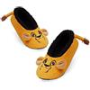 Disney Calze Pantofole Divertenti, Ciabatte Donna Invernali da Casa, Pantofole Ballerine Donna, Calzini Stitch Minnie Mickey (Senape Lion, 35-38)