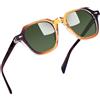 Joopin Occhiali da Sole Polarizzati Retrò Classici Quadrati Vintage Occhiali da Sole Rettangolari UV400 Montatura in Acetato da Uomo e Donna (Verde Militare)